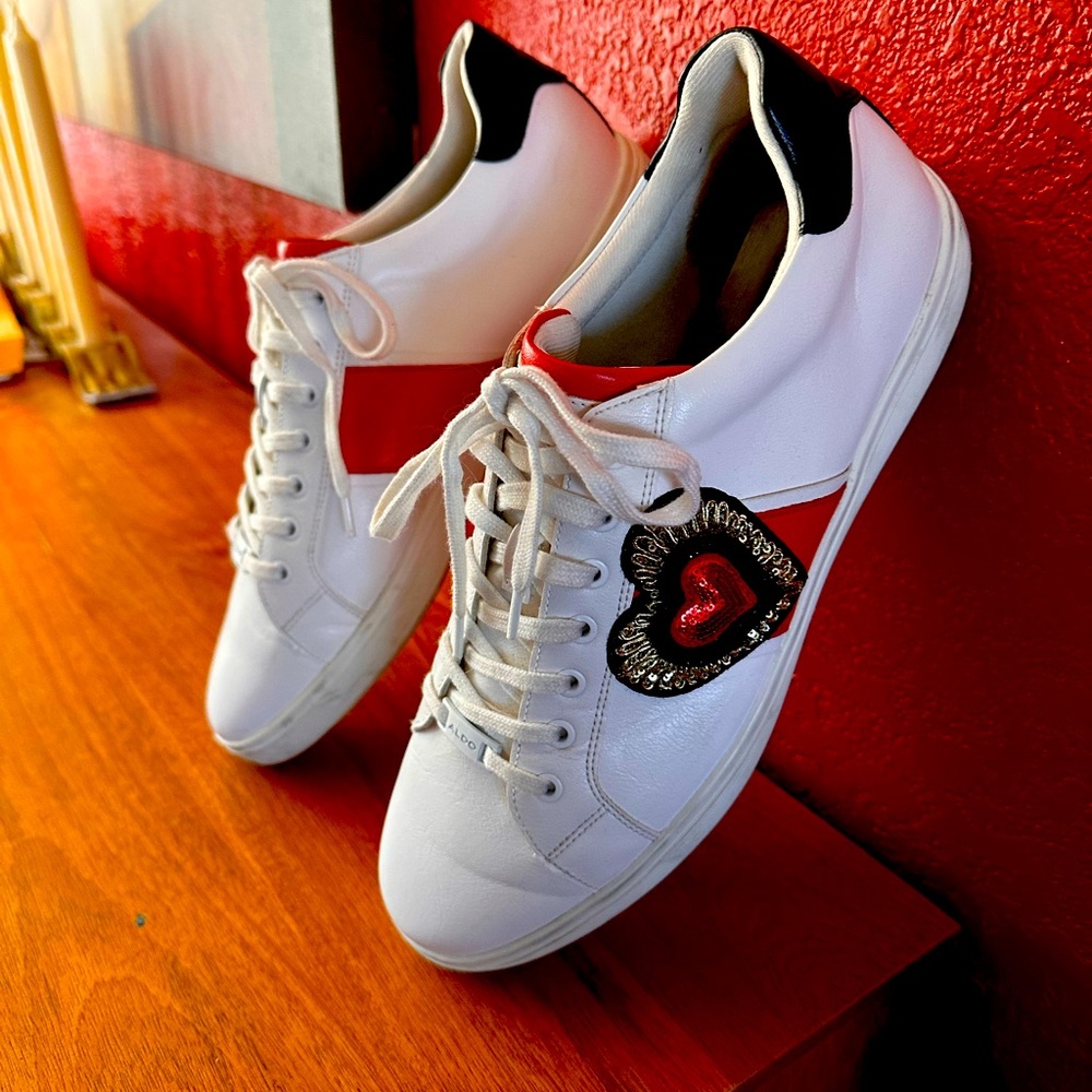 Pair of Men sneakers fashion Aldo shoes slightly wore